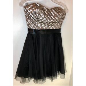 Black Strapless Mini Dress